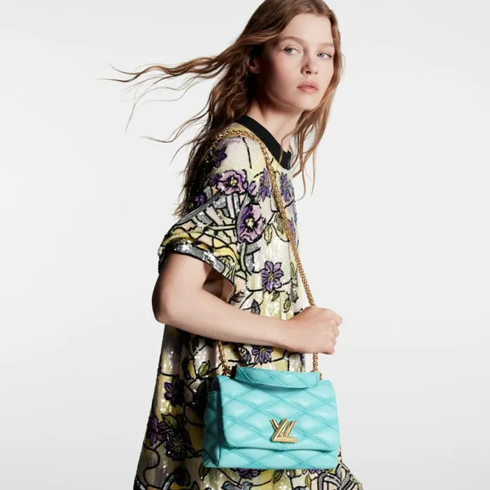 Louis Vuitton Twist Bag Louis Vuitton M24185 GO14 MM Lagoon Turquoise 8211 Louis Vuitton Handbag Store 8211 Women