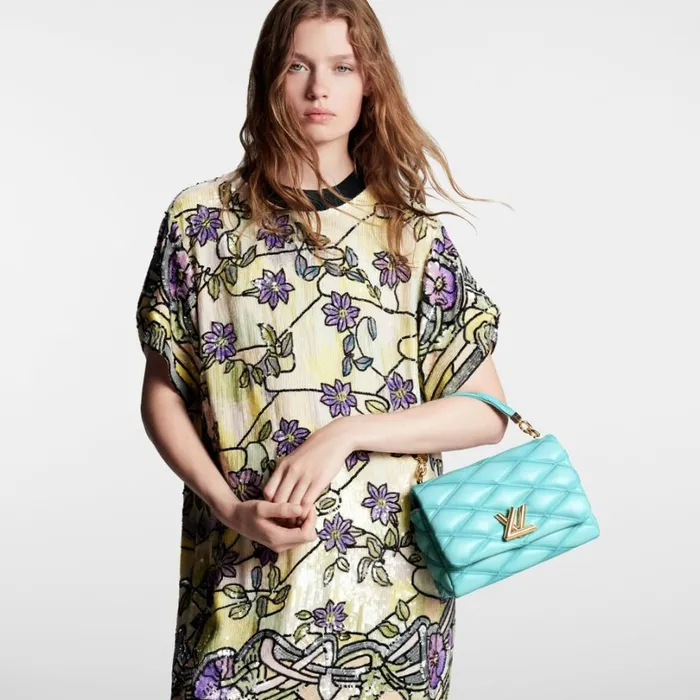 Louis Vuitton Twist Bag Louis Vuitton M24185 GO14 MM Lagoon Turquoise 8211 Louis Vuitton Handbag Store 8211 Women