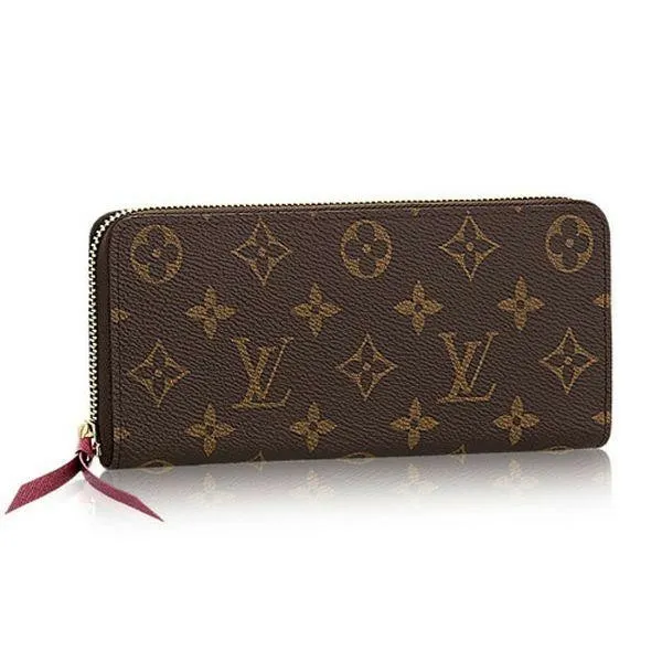Louis Vuitton Wallets Louis Vuitton Monogram Canvas Clemence Wallet M60742 Fuchsia 8211 Louis Vuitton Handbag Store 8211 Women