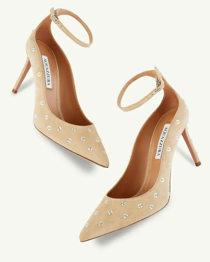 Love Affair Crystal Pump 85 Beige Women Aquazzura Pumps Love Affair Crystal Pump 85 Beige Women Aquazzura Pumps