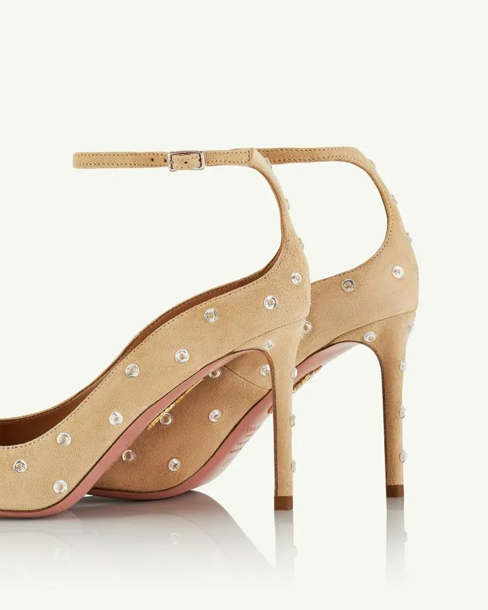 Love Affair Crystal Pump 85 Beige Women Aquazzura Pumps Love Affair Crystal Pump 85 Beige Women Aquazzura Pumps