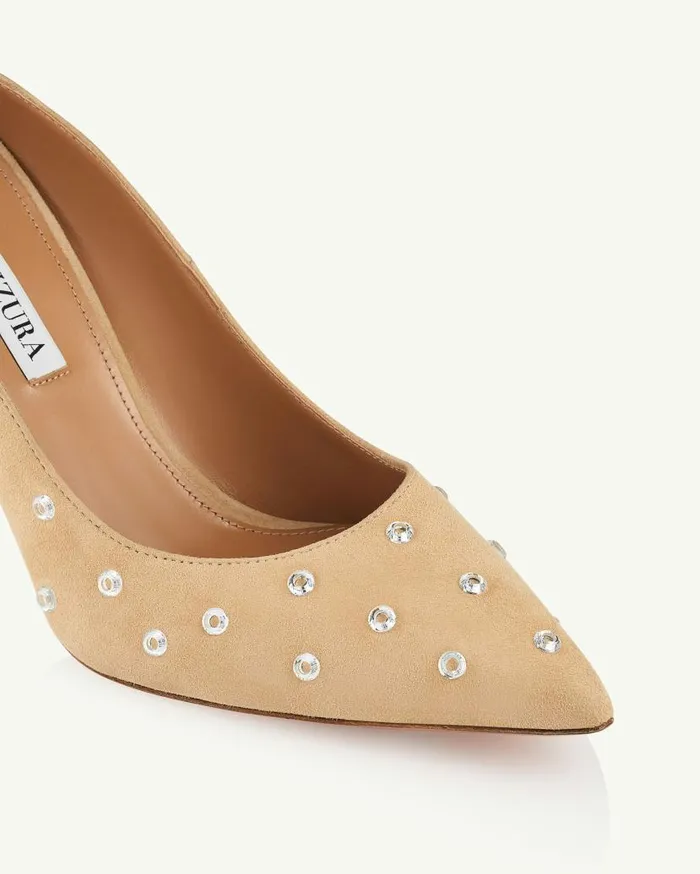 Love Affair Crystal Pump 85 Beige Women Aquazzura Pumps Love Affair Crystal Pump 85 Beige Women Aquazzura Pumps