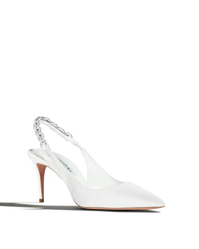 Love Link Pump 75 White Women Aquazzura Bridal Love Link Pump 75 White Women Aquazzura Bridal