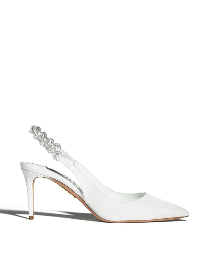Love Link Pump 75 White Women Aquazzura Bridal Love Link Pump 75 White Women Aquazzura Bridal