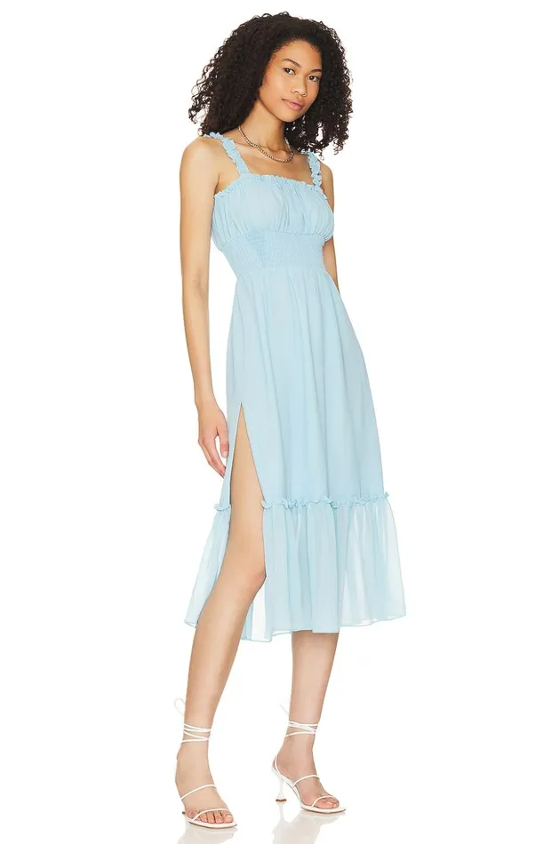 Lovers and Friends Dresses Women Arden Midi Dress Baby Blue Lovers and Friends Dresses Women Arden Midi Dress Baby Blue