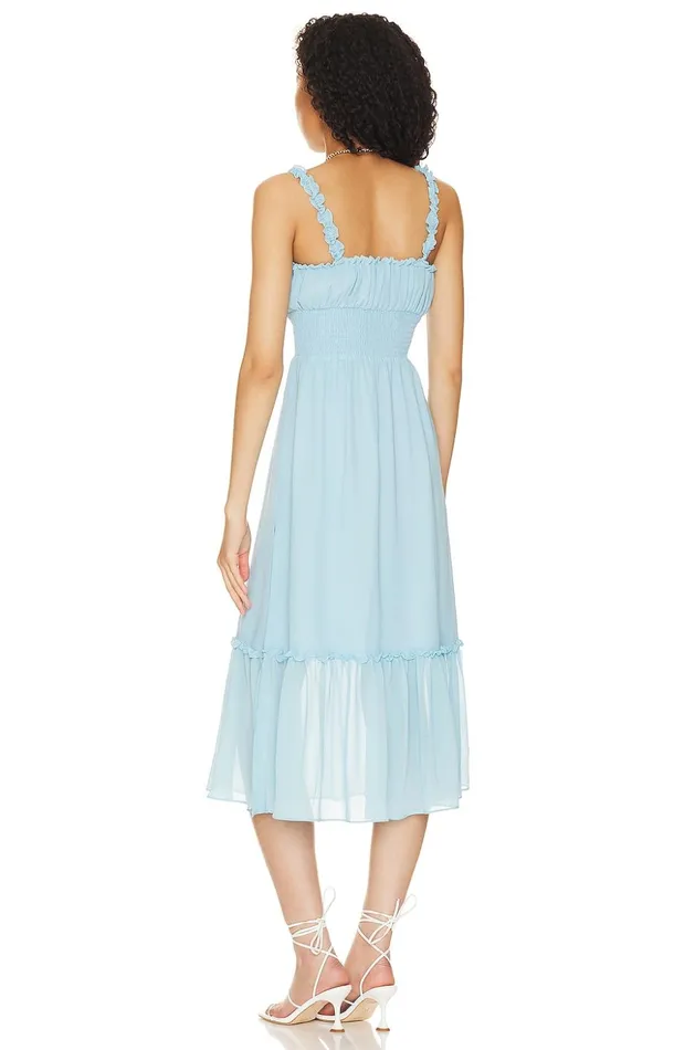 Lovers and Friends Dresses Women Arden Midi Dress Baby Blue Lovers and Friends Dresses Women Arden Midi Dress Baby Blue