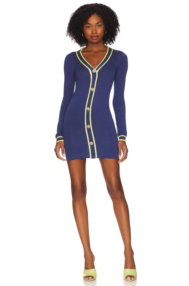 Lovers and Friends Dresses Women Jia Dress Navy and Lime