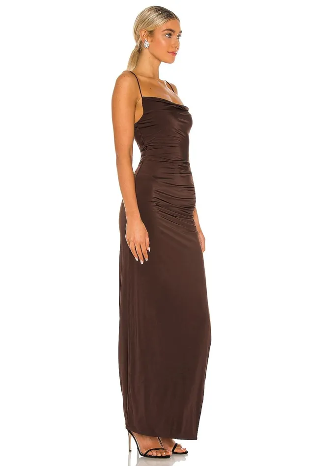 Lovers and Friends Dresses Women Odessa Gown Espresso Brown Lovers and Friends Dresses Women Odessa Gown Espresso Brown