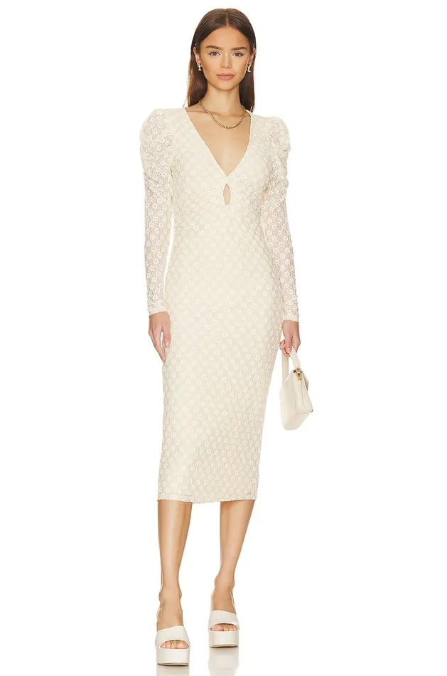 Lovers and Friends Dresses Women Zoey Midi Dress Ivory
