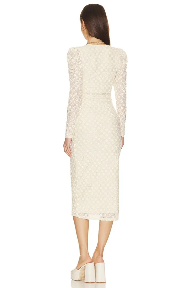 Lovers and Friends Dresses Women Zoey Midi Dress Ivory Lovers and Friends Dresses Women Zoey Midi Dress Ivory