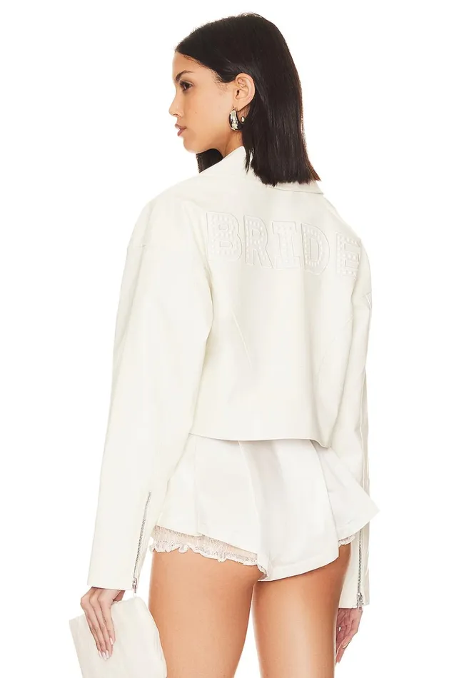 Lovers and Friends Jackets and Coats Women Bride Moto Jacket Bright White