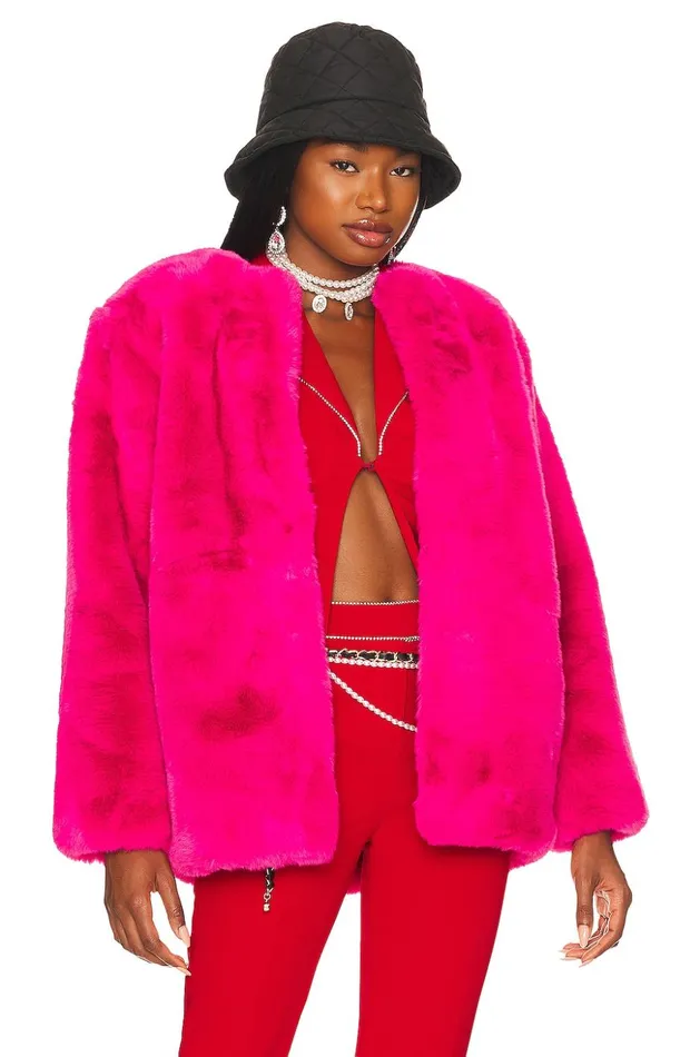 Lovers and Friends Jackets and Coats Women Zoe Coat Electric Pink