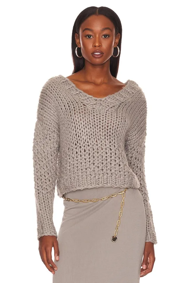 Lovers and Friends Sweaters and Knits Women Doxie Deep V Sweater Grey