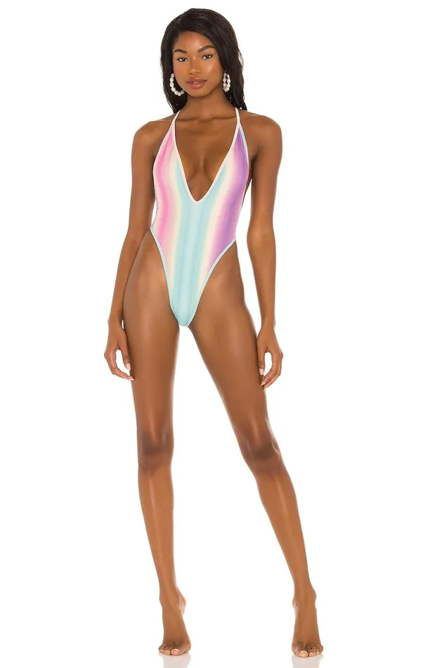 Lovers and Friends Swimsuits and CoverUps Women Emerson One Piece Multi Ombre Stripe