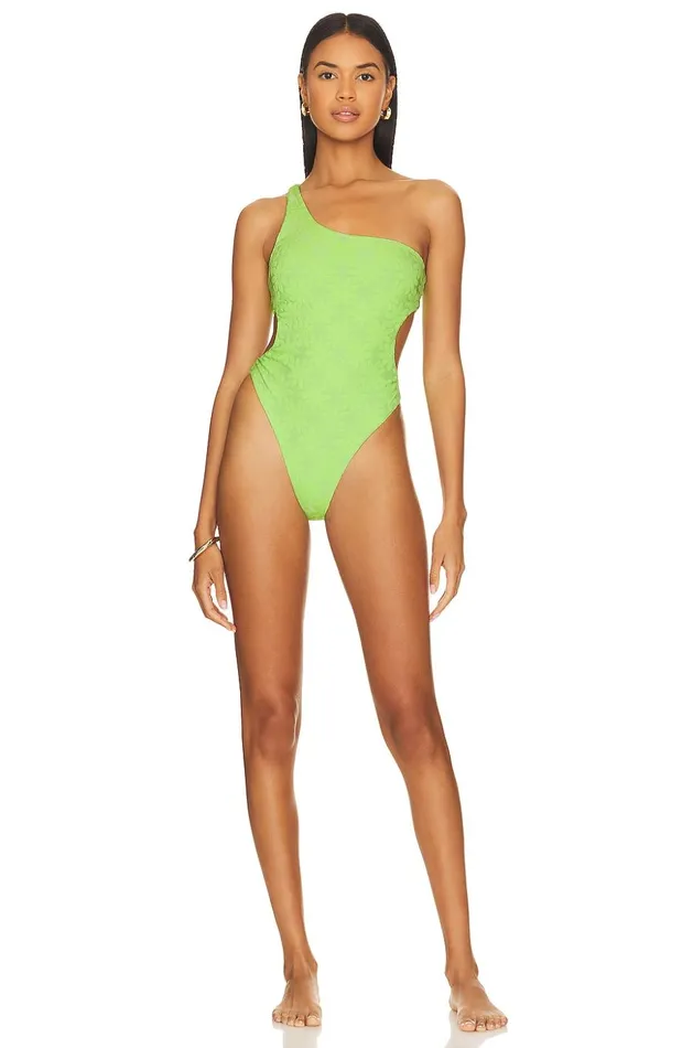 Lovers and Friends Swimsuits and CoverUps Women In My Moment One Piece Neon Green