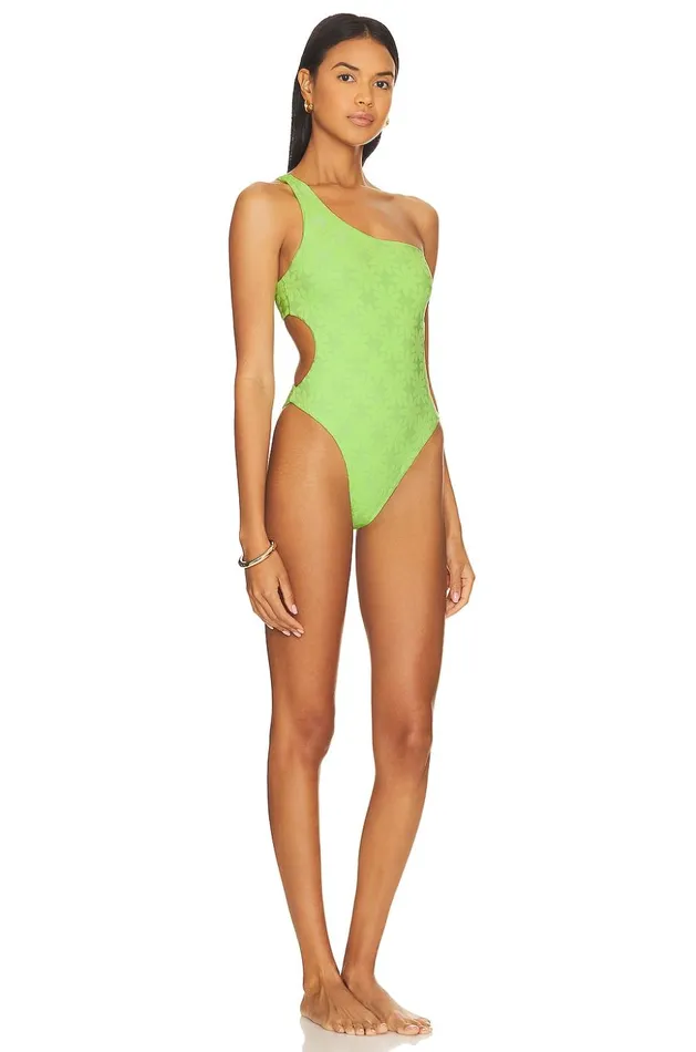 Lovers and Friends Swimsuits and CoverUps Women In My Moment One Piece Neon Green Lovers and Friends Swimsuits and CoverUps Women In My Moment One Piece Neon Green