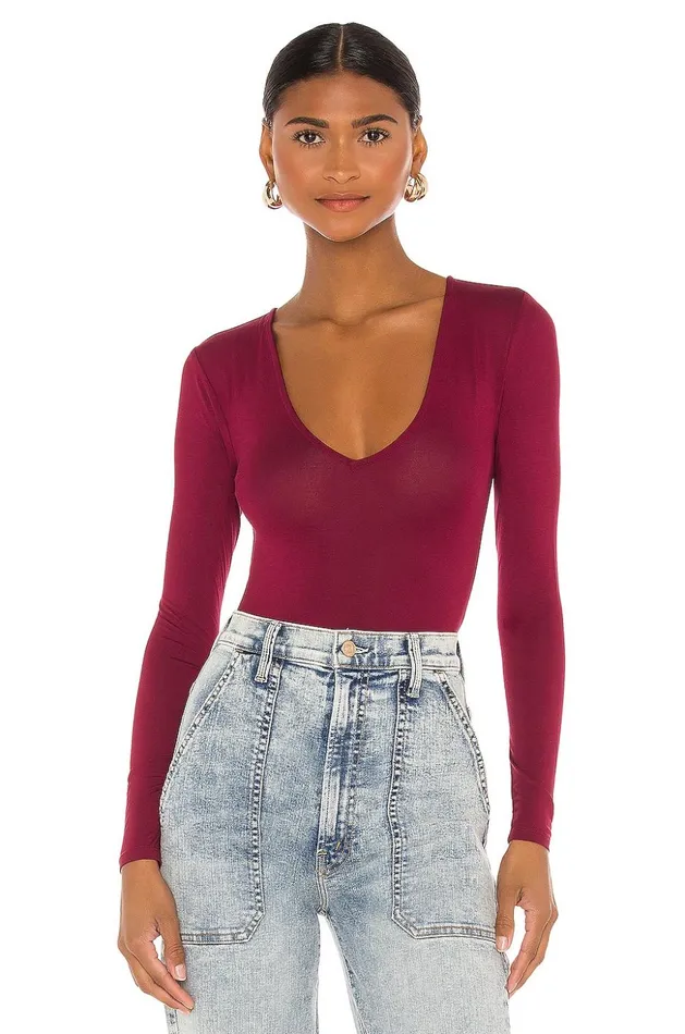 Lovers and Friends Tops Women Akron Bodysuit Burgundy