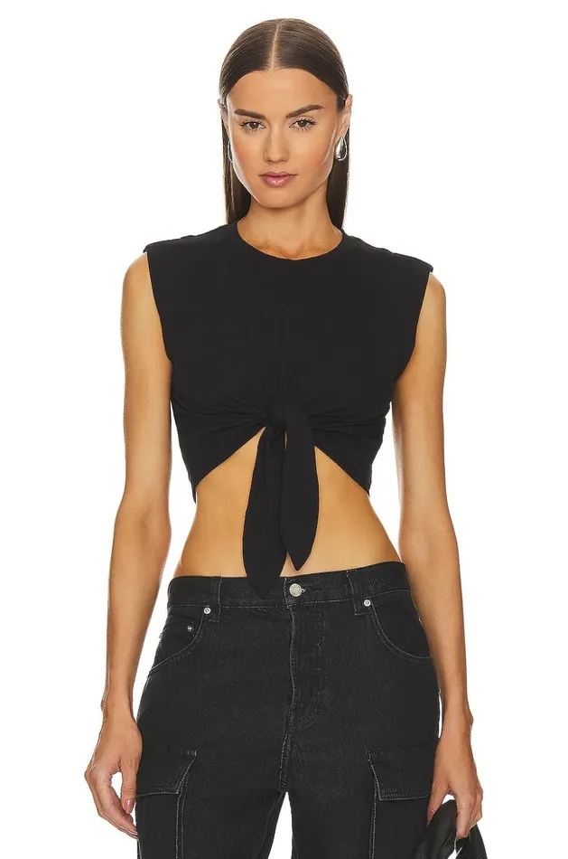 Lovers and Friends Tops Women Cybil Tie Front Top Black