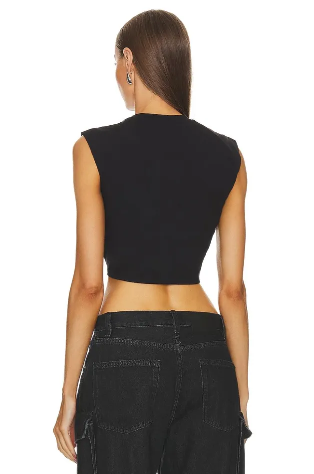 Lovers and Friends Tops Women Cybil Tie Front Top Black Lovers and Friends Tops Women Cybil Tie Front Top Black