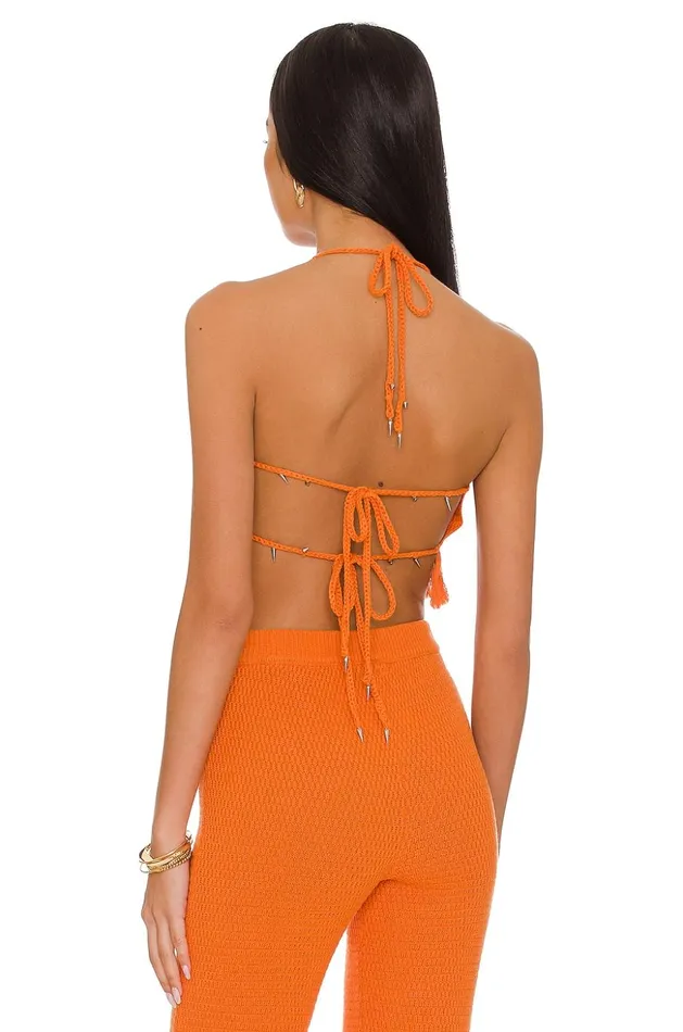 Lovers and Friends Tops Women Devitta Crop Top W Fringe Tangerine Lovers and Friends Tops Women Devitta Crop Top W Fringe Tangerine