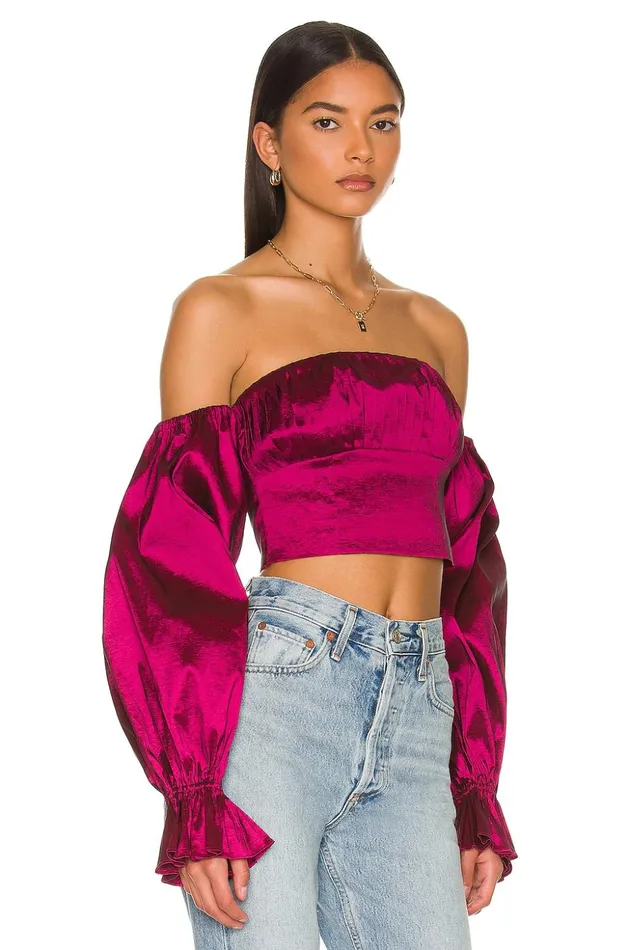 Lovers and Friends Tops Women Fraya Top Raspberry Red Lovers and Friends Tops Women Fraya Top Raspberry Red