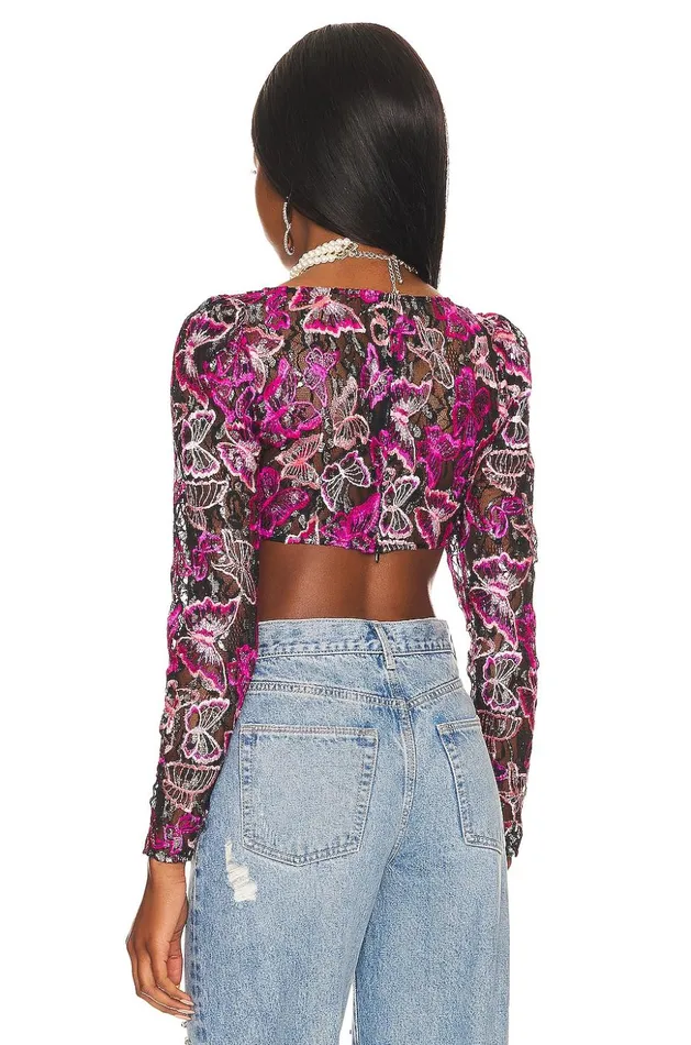 Lovers and Friends Tops Women Lovers Friends Elysian Cropped Top Mariposa Multi Lovers and Friends Tops Women Lovers Friends Elysian Cropped Top Mariposa Multi