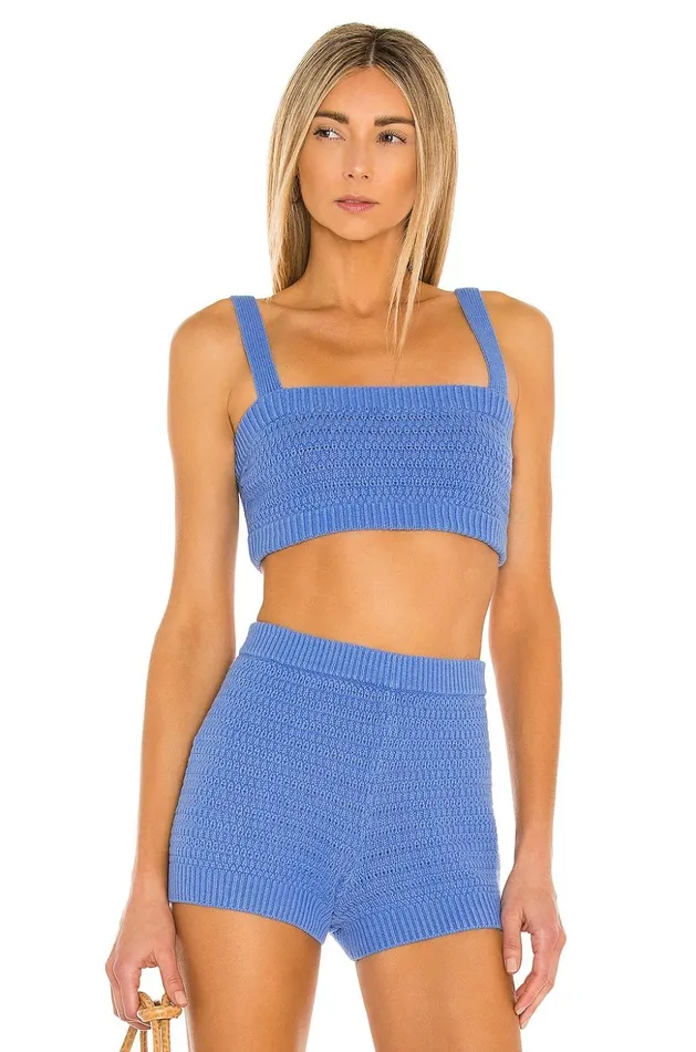 Lovers and Friends Tops Women Portugal Crop Top Persian Blue