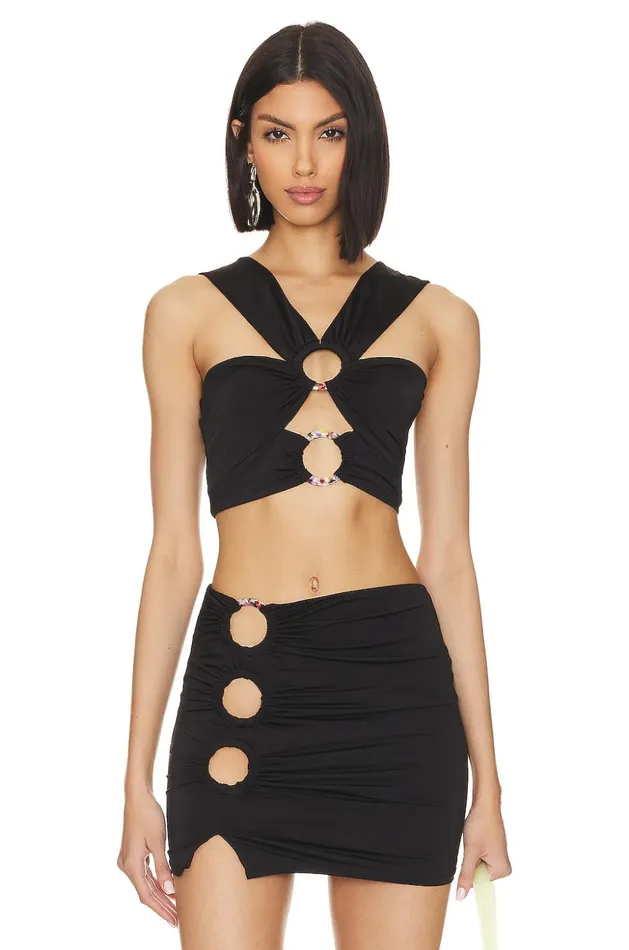 Lovers and Friends Tops Women Trinity Crop Top Black