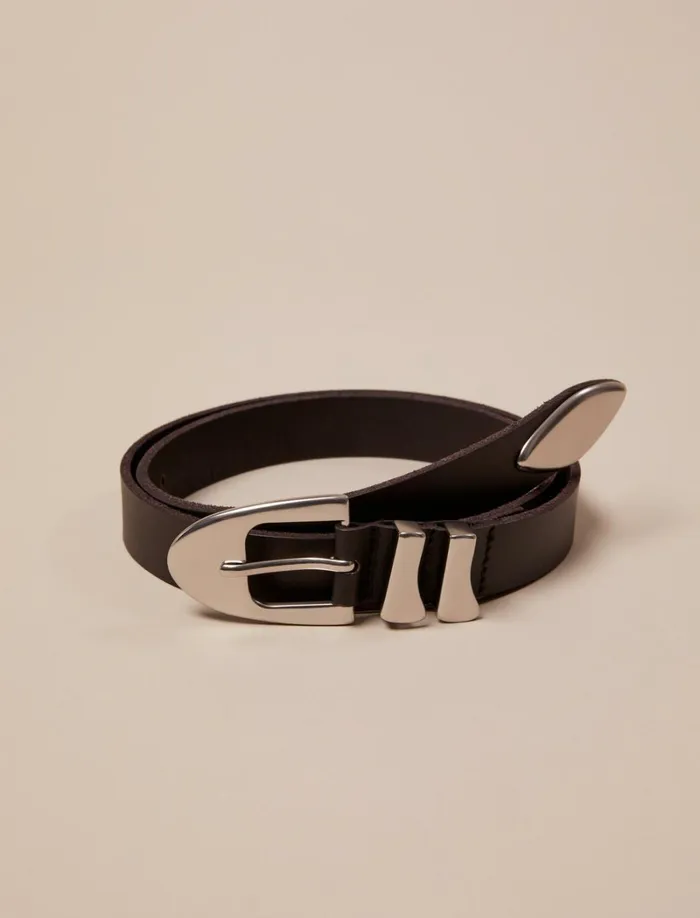 Lucky Brand Belts Women Double Keeper Belt Black