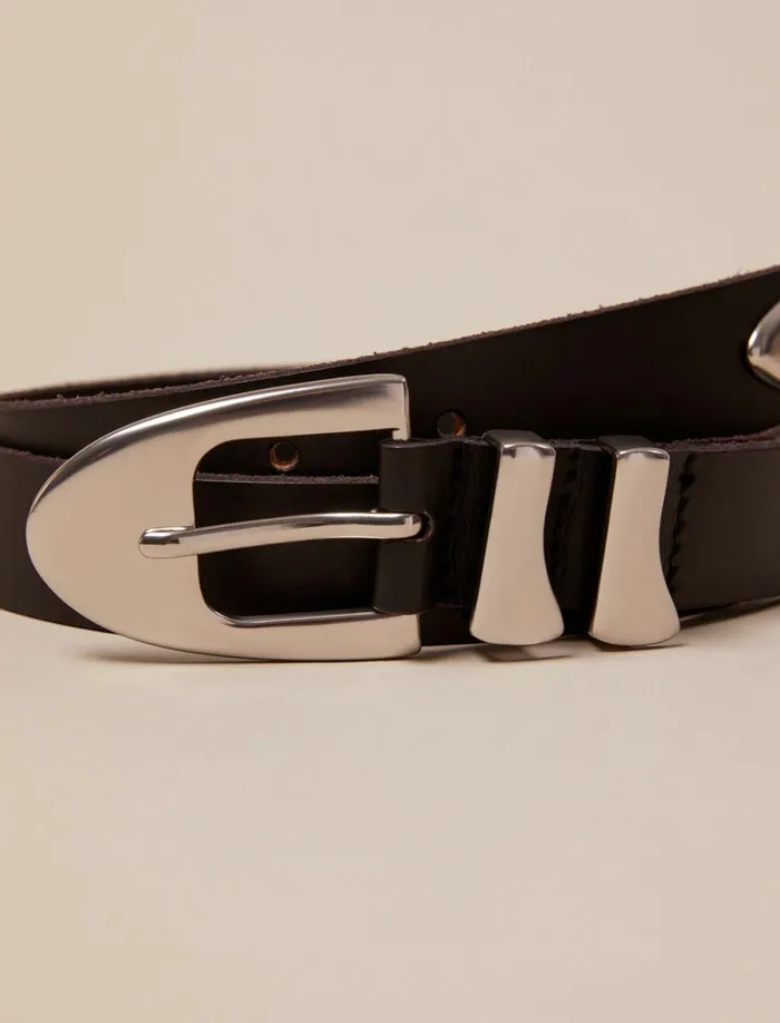 Lucky Brand Belts Women Double Keeper Belt Black