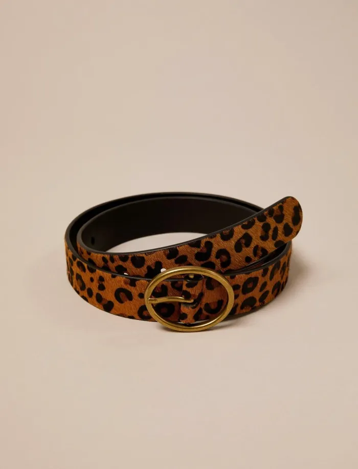 Lucky Brand Belts Women Leopard Haircalf Belt Allover Leopard 10