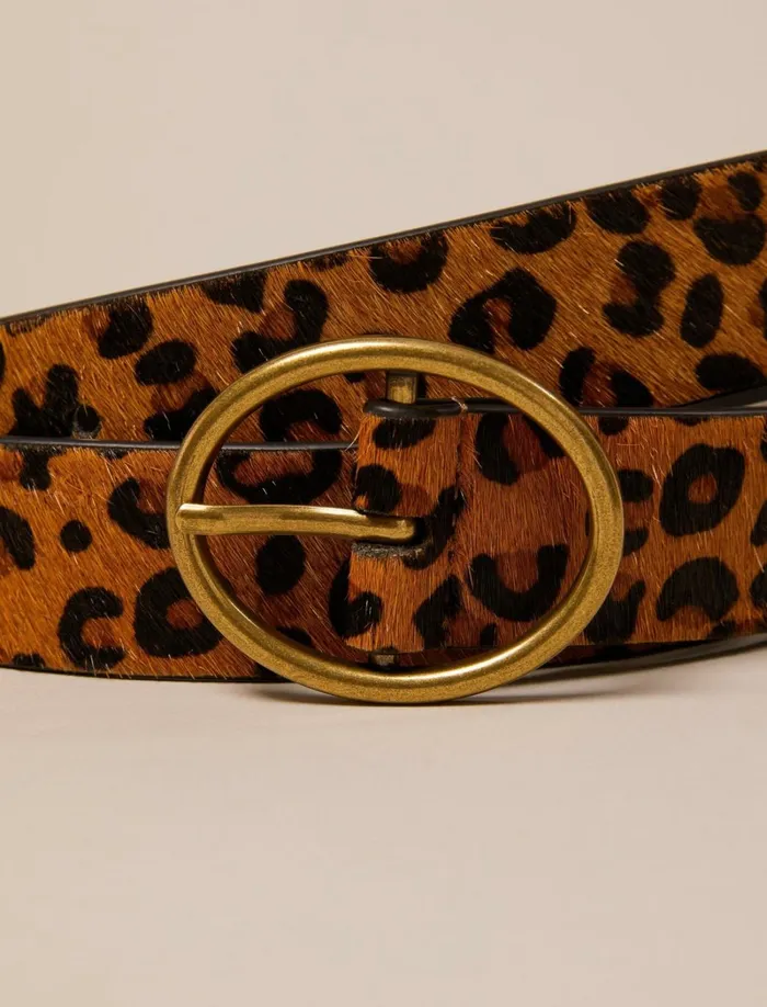 Lucky Brand Belts Women Leopard Haircalf Belt Allover Leopard 10