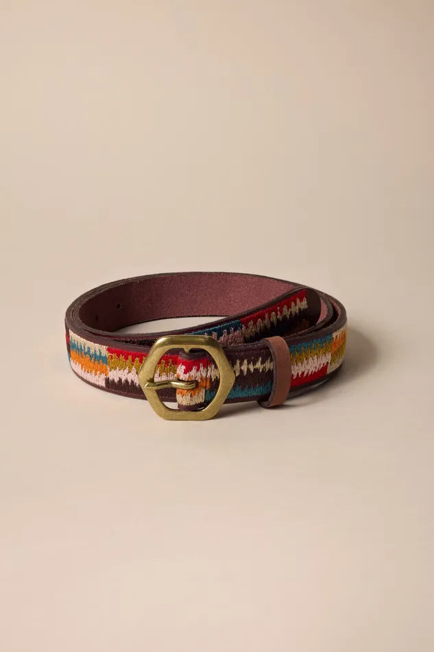 Lucky Brand Belts Women Woven Multicolor Belt Color