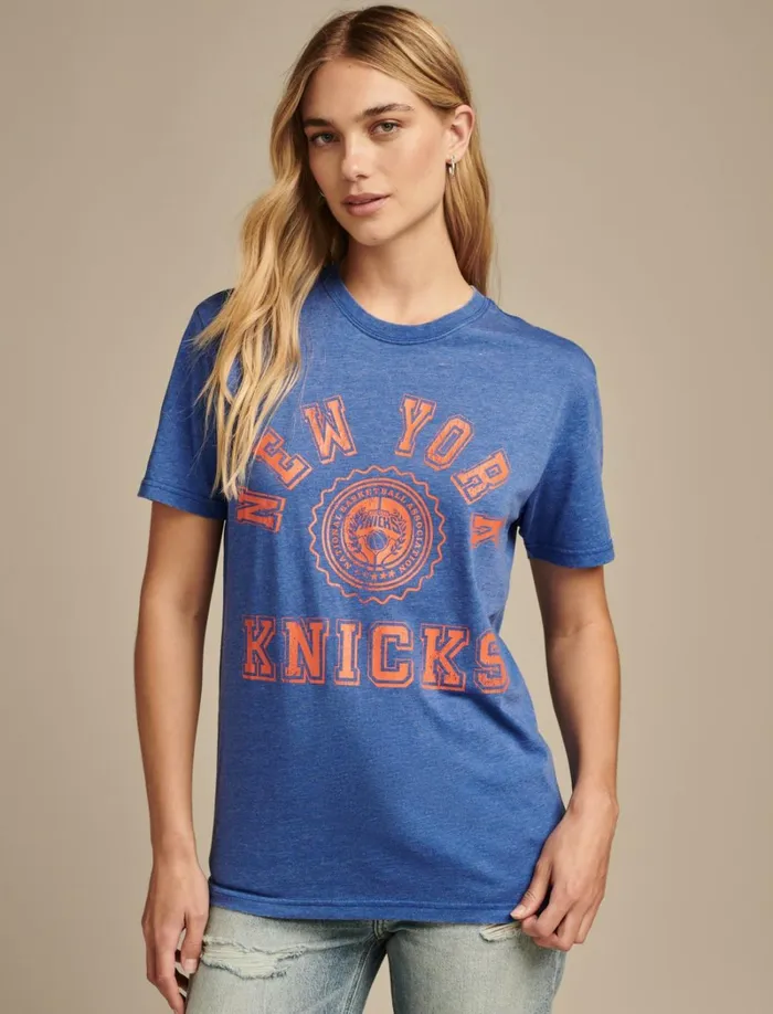 Lucky Brand Graphic Tees Women Knicks Graphic Tee Royal