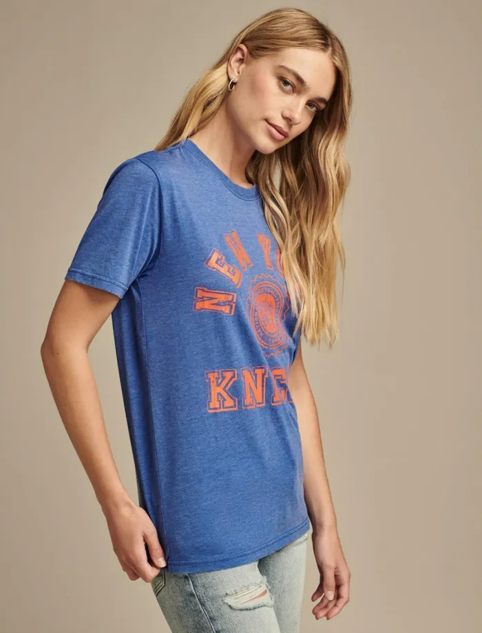 Lucky Brand Graphic Tees Women Knicks Graphic Tee Royal