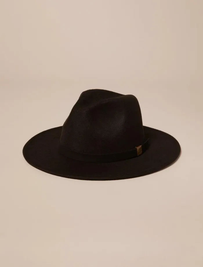 Lucky Brand Hats Women Felt Ranger W Clover Clip Black