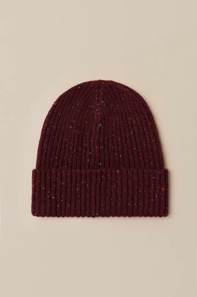 Lucky Brand Hats Women Fleck Beanie Dark Pink