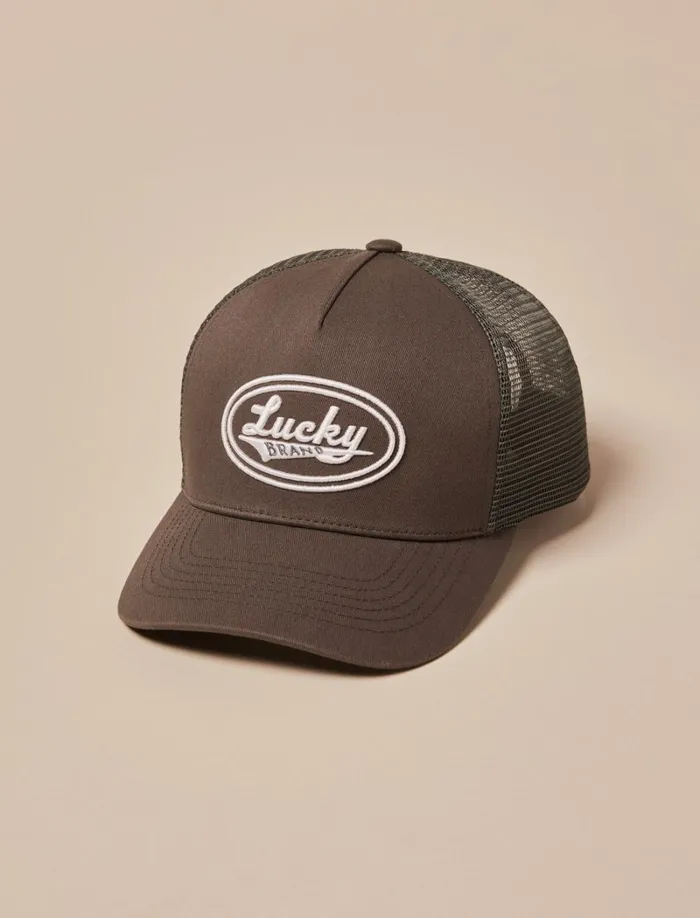 Lucky Brand Hats Women Lucky Vintage Embroidered Trucker Rinse