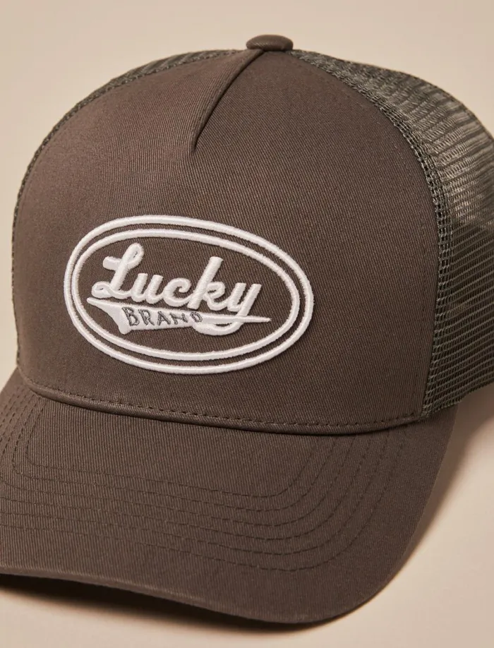 Lucky Brand Hats Women Lucky Vintage Embroidered Trucker Rinse