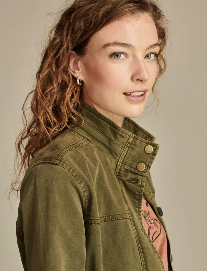 Lucky Brand Jackets and Outerwear Women Utility Jacket Olive Night