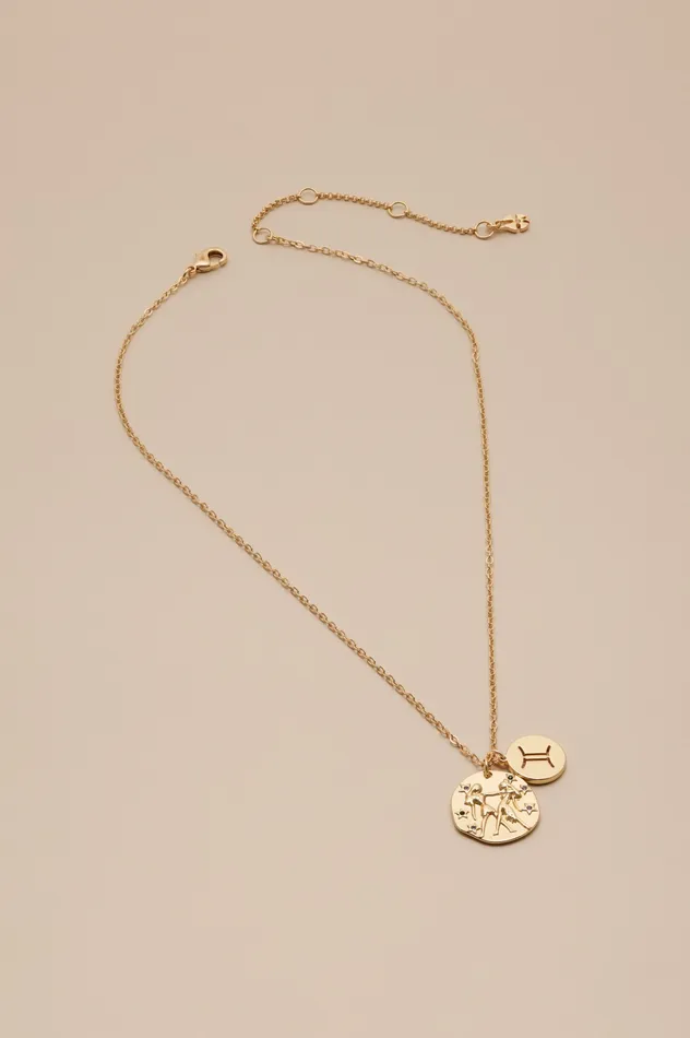 Lucky Brand Jewelry Women Gemini Zodiac Necklace Gold
