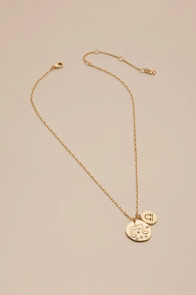 Lucky Brand Jewelry Women Libra Zodiac Necklace Gold