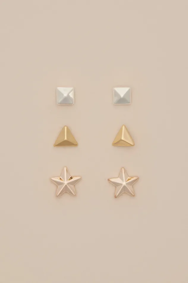 Lucky Brand Jewelry Women Stud Earring Set Two Tone