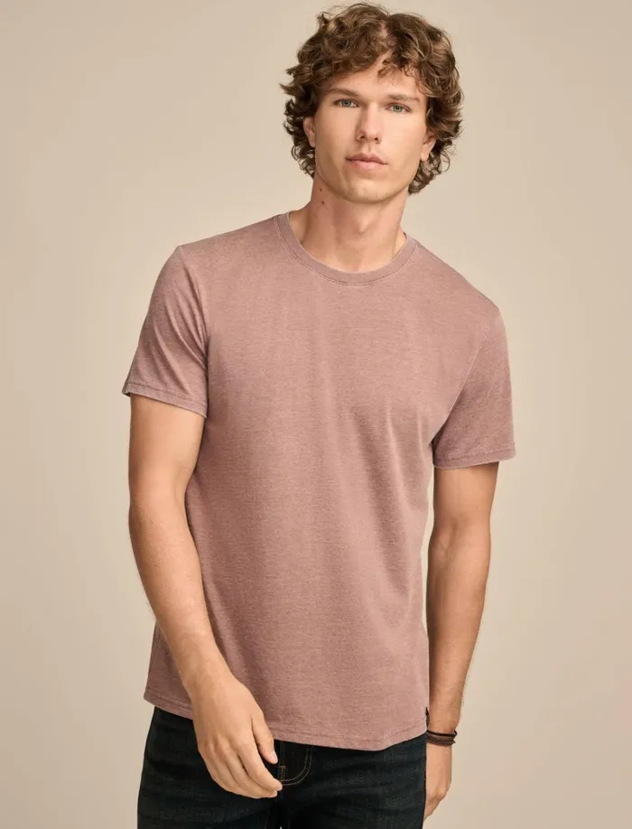 Lucky Brand Shirts and Tops Men Venice Burnout Crew Neck Tee Deep Taupe