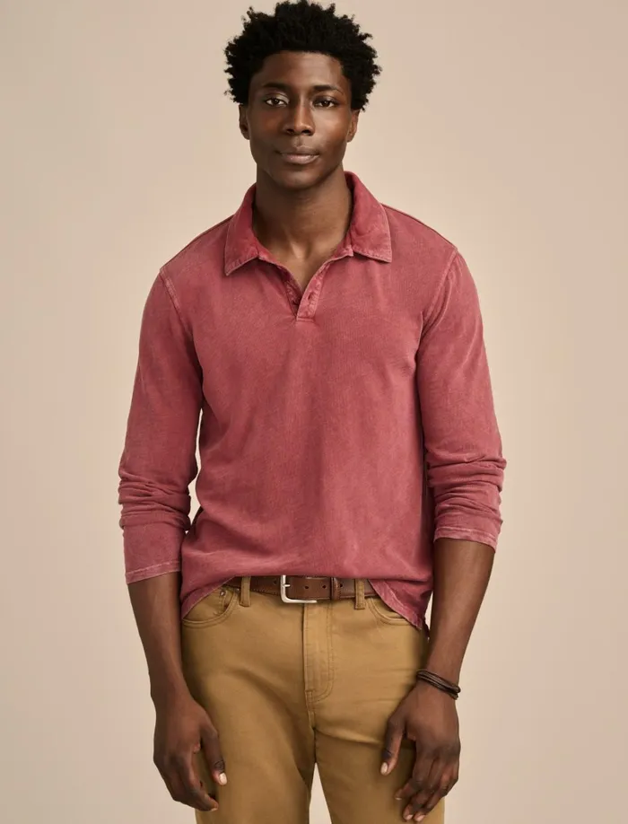Lucky Brand Shirts and Tops Men Weekend Slub Polo Cabernet