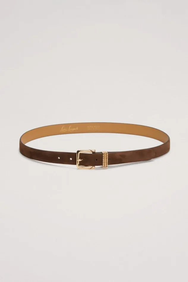Luisa Spagnoli Belts Des 8211 Leather Belt Browngold 8211 Women