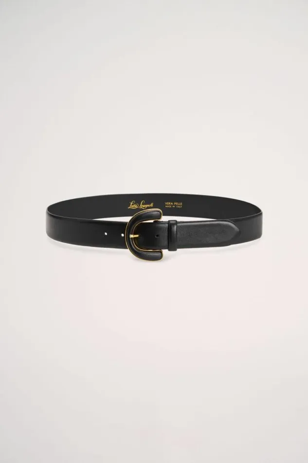 Luisa Spagnoli Belts Ducenta 8211 Leather Belt Blackgold 8211 Women