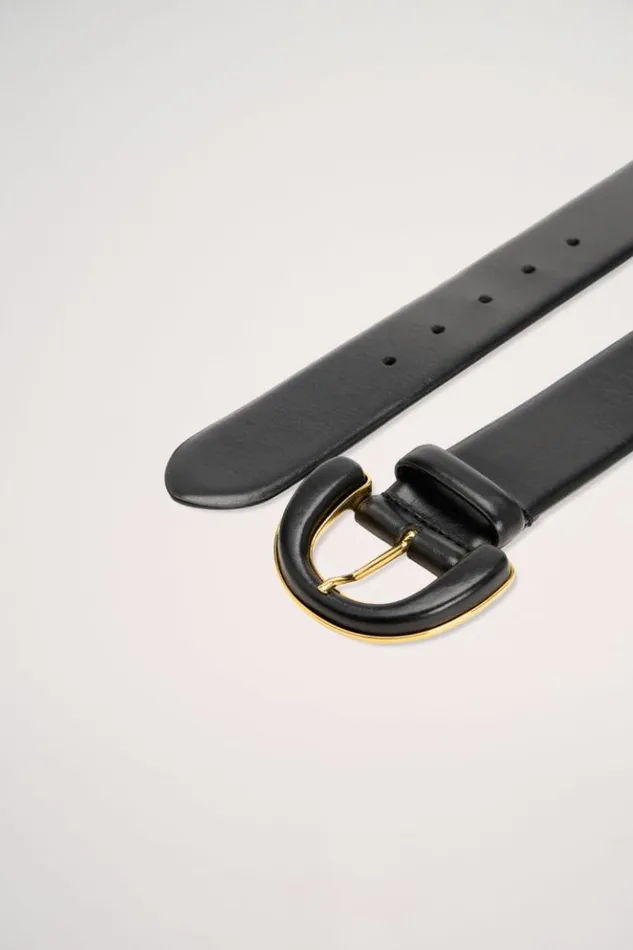 Luisa Spagnoli Belts Ducenta 8211 Leather Belt Blackgold 8211 Women Luisa Spagnoli Belts Ducenta 8211 Leather Belt Blackgold 8211 Women