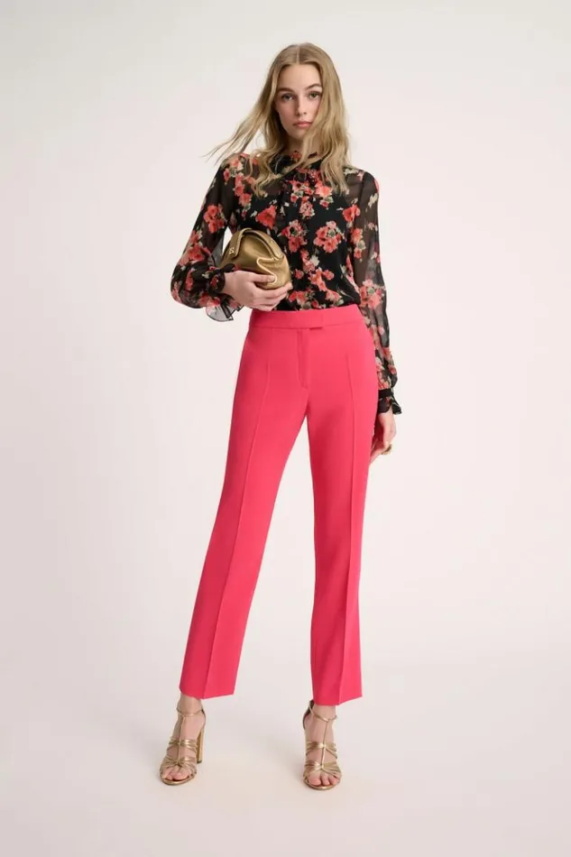 Luisa Spagnoli Blouses And Shirts Lamine 8211 Ruffled Blouse Blackcoral 8211 Women