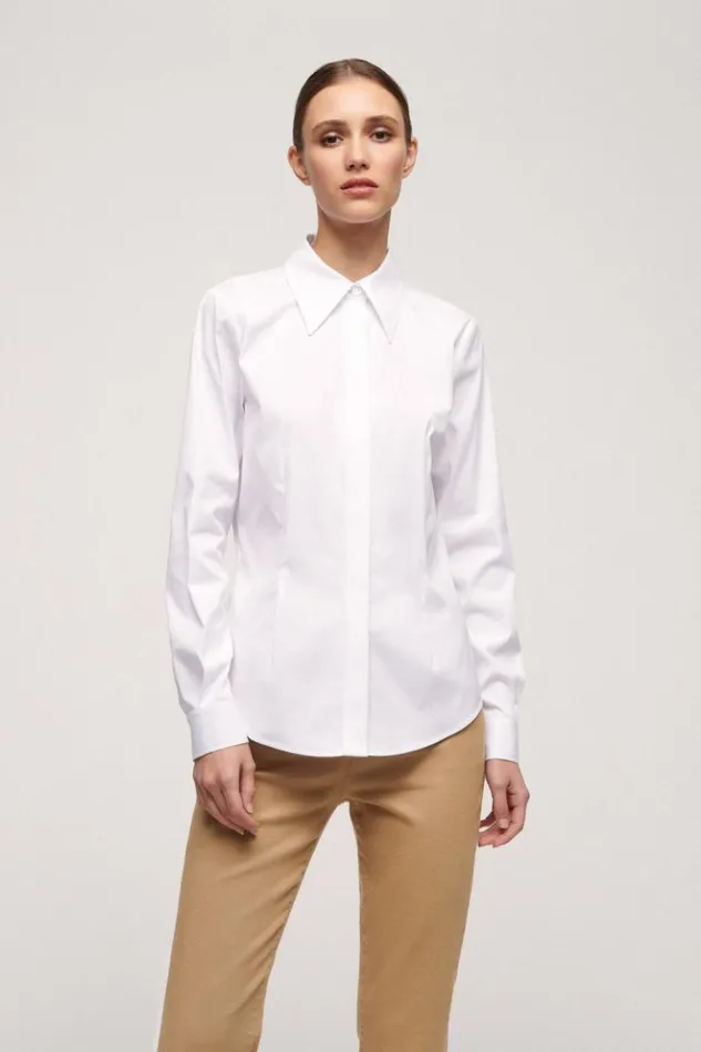 Luisa Spagnoli Blouses And Shirts Lana 8211 Cotton Shirt White 8211 Women